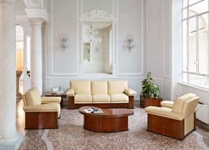 Olimpo sofa, Gepolstertes Sofa fr Wartezimmer, im klassischen zeitgenssischen Stil