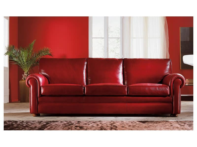 Oregon, Gepolstertes Sofa, großen Kissen, klassischen Stil