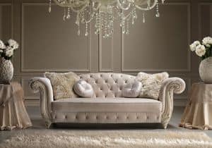 Romantic, Elegante Sofa in der Hand aus Holz geschnitzt