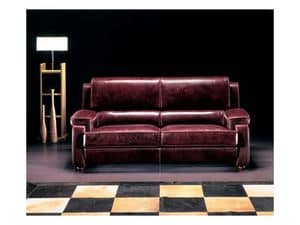 Sorbonne, Zweisitzer-Sofa in Leder, klassisch modernen Stil