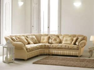 Teseo Ecke, Sofa in Luxus-klassischen Stil, kurvenreichen Form