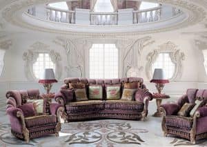 Venice Due, 3-Sitzer-Sofa fr zu Hause, klassischen Luxus-Stil