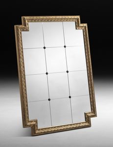 Art. 653 spiegel, Groer Spiegel mit geschnitztem Rahmen, Blattgold