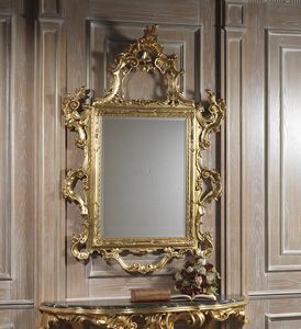 Art. 660 Spiegel, Majestätischer geschnitzter Spiegel, Goldende