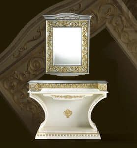 Mirror Wien, Luxus-Spiegel mit Rahmen, Gold und Silber Veredelungen