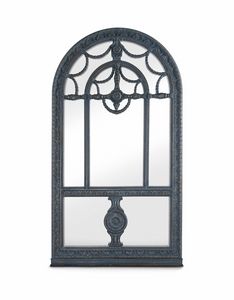 Spiegel 5382, Eleganter und luxuriöser Spiegel mit geschnitztem und lackiertem Rahmen