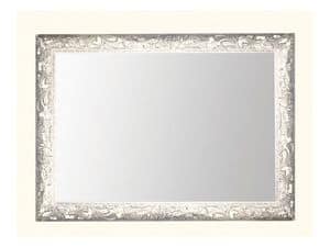 Wall Mirror art. 104, Spiegel mit Rahmen aus Holz mit Weinbl�ttern dekoriert
