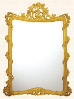 Wall Mirror art. 150, Spiegel mit Veredelungen in Blattgold, Stil Louis XV