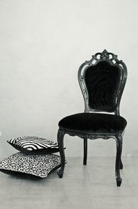 Black Samt, Klassische glnzend Schwarz-Sessel fr den Speisesaal