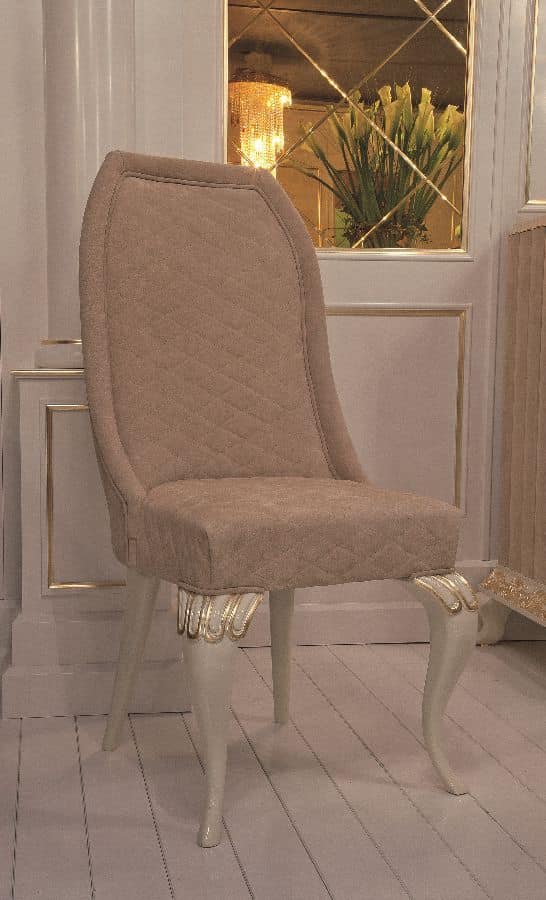 Art. 101, Klassischer Stuhl, in Veloursleder bedeckt