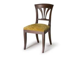 Art.133 chair, Stuhl mit Rückenlehne aus Holz, klassischen Stil