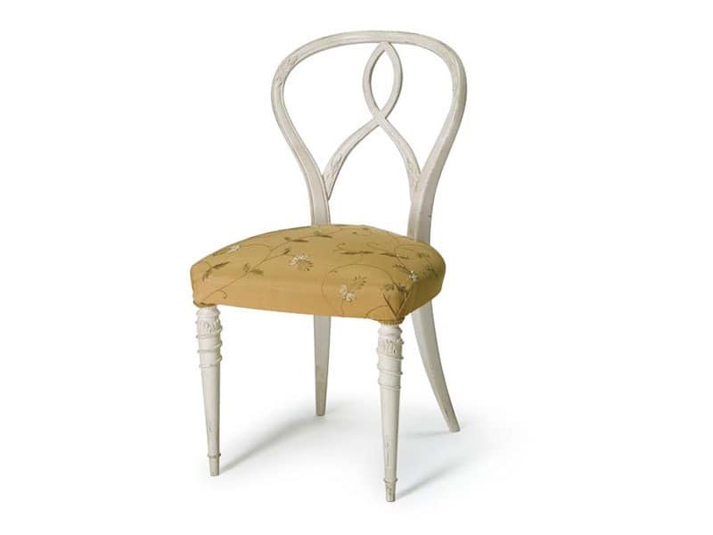Art.492 chair, Stuhl aus rohem Nussbaum, gepolsterter Sitz