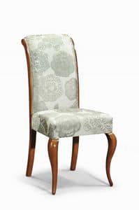 Art. 506s, Klassischer Stuhl mit gepolsterter Rückenlehne und gebogen