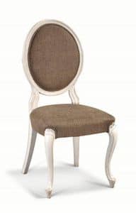 Art. 533s, Stuhl mit ovaler Rückseite, mit Schnitzereien und Dekorationen