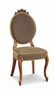 Art. 546s, Luxus-Stuhl, mit Schnitzereien und Inlays, mit ovaler Rückenlehne