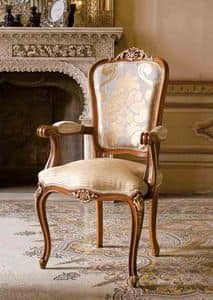 Art. 609, Klassischer Stuhl Kopfende des Tisches aus Holz fr Luxuskchen