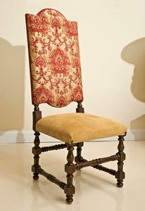Art. 94/C Stuhl, Stuhl im klassischen Stil mit hochwertigem Blumengewebe