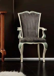 Bourbon Art. 94.7086, Gepolsterte Stuhlkopf des Tisches mit konischen Beinen