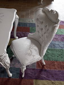 Carpi Stuhl, Stuhl im klassischen Stil mit Capitonné-Polsterung