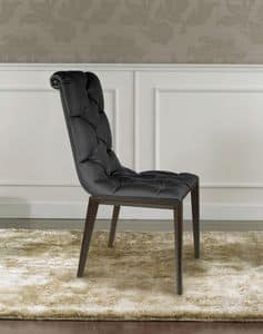 Epoque, Klassiker der Moderne Stuhl aus Holz, getuftet