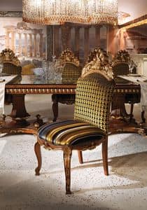 Hermitage B/2071/C, Klassischer Stuhl mit gepolstertem Sitz und Rcken