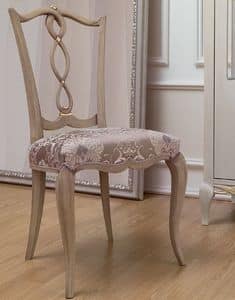 Live 3 Stuhl, Klassischen Stil Stuhl aus Holz mit gepolstertem Sitz, fr Esszimmer