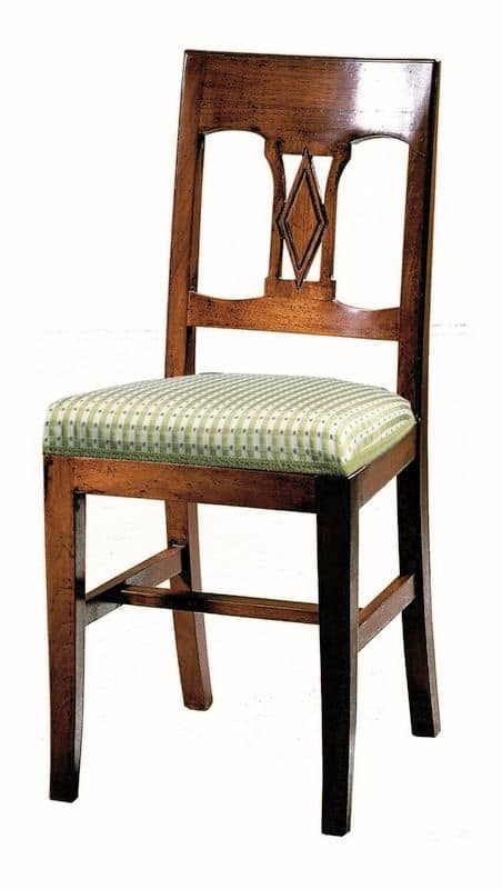 Nussbaum Stuhl mit gepolsterten Sitz, klassischer Stil