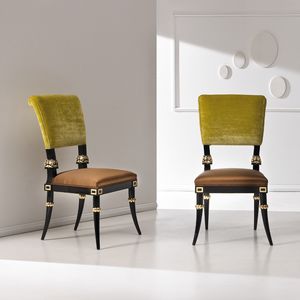 Roma ST137, Stuhl mit dekorativen Elementen geprgt mit Blattgold