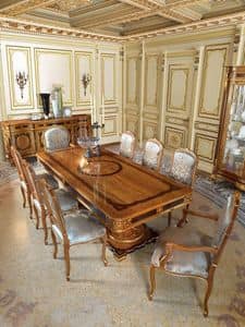 Art. 506, Rechteckige Holz geschnitzt Tabelle in luxurisen klassischen Stil