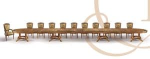 F979/A Tiche, Anpassbare Klassischer Luxus Tisch in Holz geschnitzt