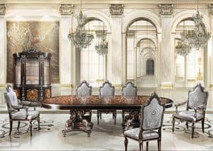 F981, Esszimmer mit Blattsilber Veredelung, f�r Luxusspeiser�ume