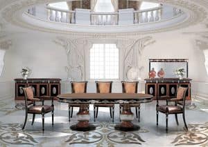 SivigliaVip, Oval Esstisch im klassischen Luxus-Stil