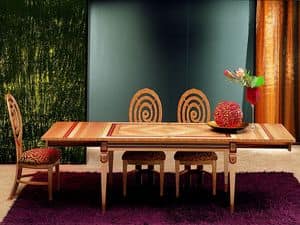 TA29 Piccolo grande Tisch, Tabelle mit den Erweiterungen, Wohnbereich, für Luxury Hotel
