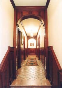 Corridor Boiserie, Mahagoni boiserie fr Flure, klassischer Stil