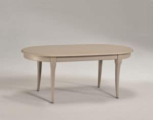 TOFEE small table 8179T, Oval Couchtisch aus Massivholz, klassischen Stil