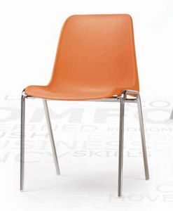 Helene, Stapelbarer Stuhl mit Kunststoffschale