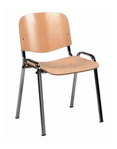 Stella wood 100, Stuhl fr Mehrzweckrume, stapelbarer, hlzerner Sitz