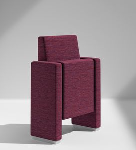 V9.9, Bequemen Sessel für Auditorien, durch die reduzierte Größe, mit einem großen einziehbaren Schreibtafel