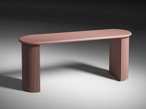 Dobos Console Table Art. EDO020 - EDO021 - EDO022, Konsole mit weichen Formen und raffinierter Textur