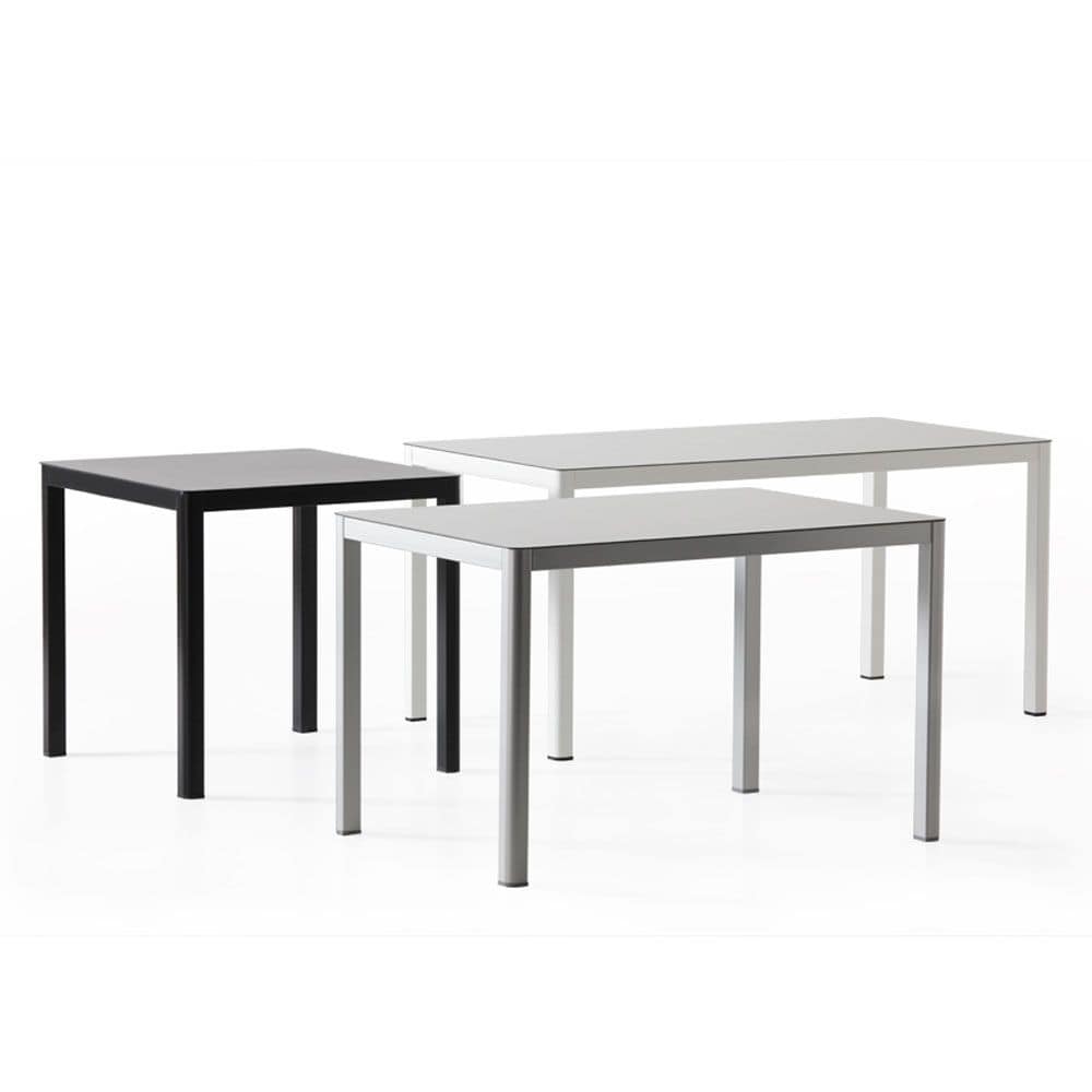 La h75, Metall-Tisch mit HPL-Platte, moderne Linie