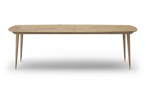 Tabelle Coco 061, Rechteckiger Holztisch mit abgeschrgten Kanten