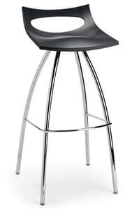 Diablito stool, Hocker aus Metall und Polypropylen, festen Sitz