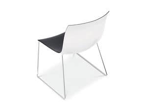 Catifa 53 sled, Designer Stuhl mit Metall Kufen, doppelte Farbe Sitz
