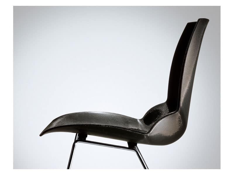 Kaleidos, Stuhl mit gepolstertem Sitz, mit speziellen Polymer bedeckt