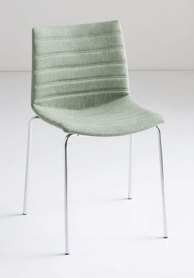 Kanvas NA, Designer Stuhl mit Beinen aus Metall, für den Objektbereich