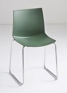 Kanvas ST, Schieben stapelbarer Stuhl, Technopolymer Schale