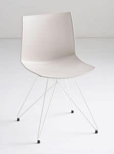 Kanvas TC, Stuhl mit besonderen Eisenbasis, Polymerhülle