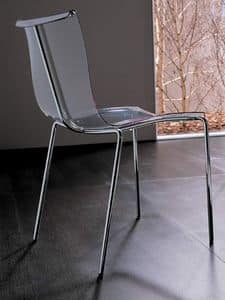 Zelig S PL, Metall modern Stuhl mit Kunststoffkrper