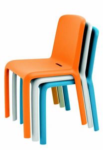 9298 Snow, Stuhl aus farbigem Polypropylen, stapelbar
