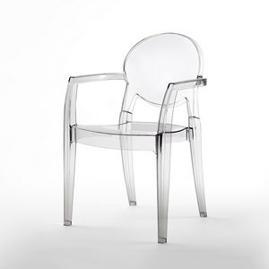 Artic P, Stuhl aus Polycarbonat, mit Armlehnen